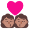 Kiss- Woman- Woman- Medium Skin Tone emoji on Microsoft